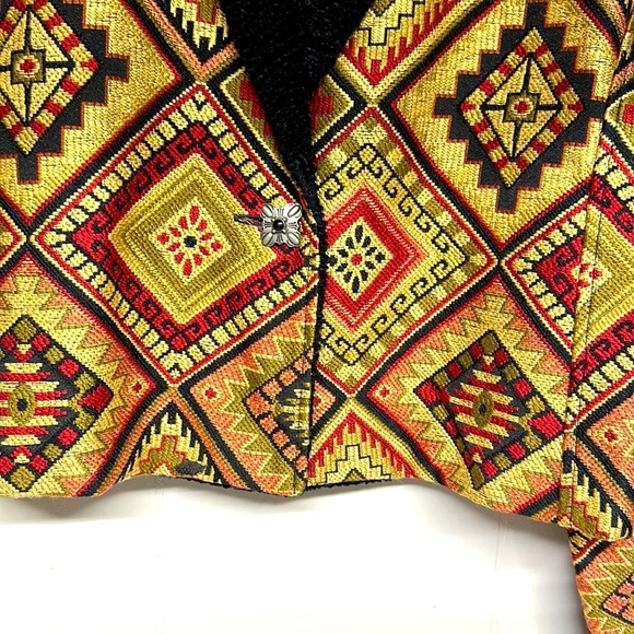 Vintage Silverado Tapestry Jacket Native American Print Made in USA - Picture 2 of 11